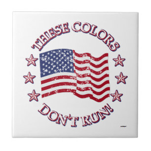 These Colors Don't Run! American Flag & Stars Tile