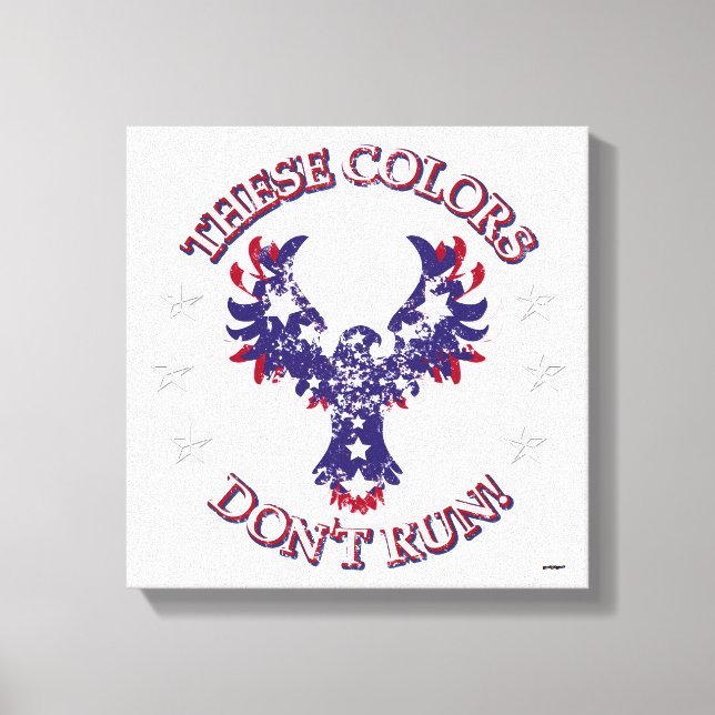 These Colors Don't Run! Eagle Stars & Stripes Canvas Print (Front)
