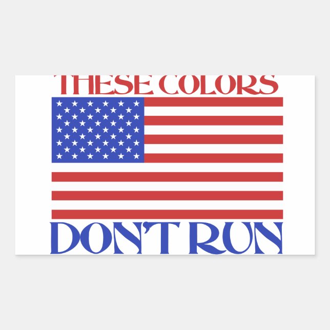 These colors don't run rectangular sticker (Front)