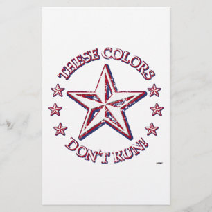 These Colors Don't Run! Star Stationery