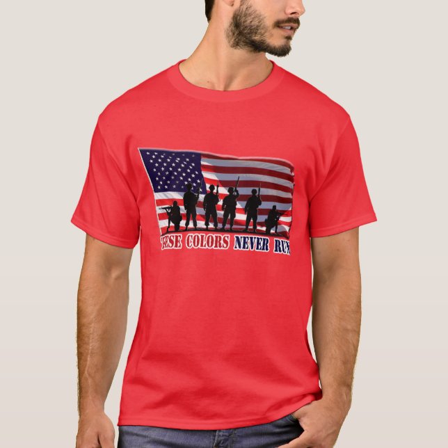 These Colors Never Run T-Shirt (Red) (Front)