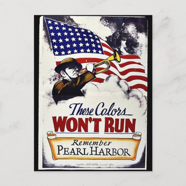 These Colors, Won't Run, Pearl Harbor Postcard (Front)