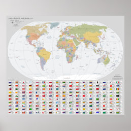 These Fair Shores World Map 2023 Poster
