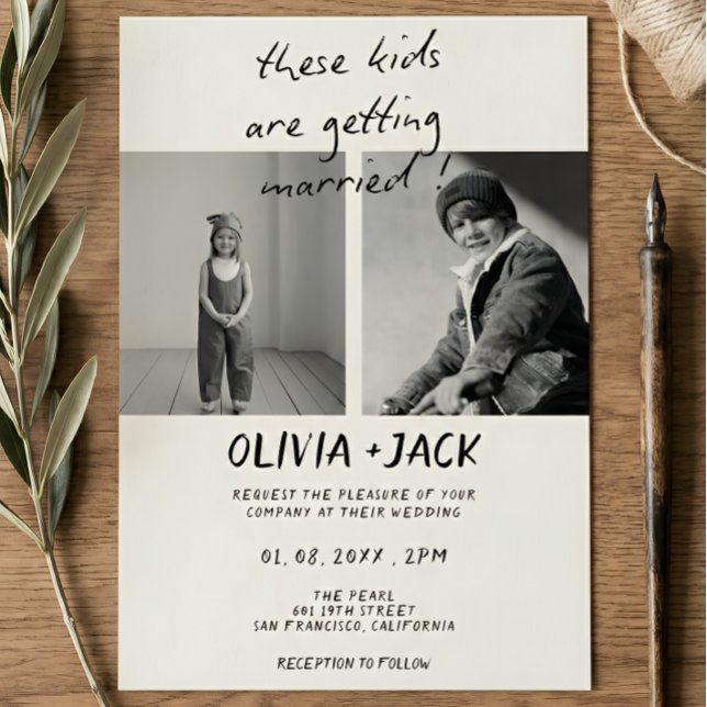 These Kids Are Getting Married Child Photo Wedding Invitation (Creator Uploaded)
