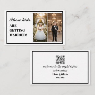 These Kids Are Getting Married & Rehearsal Dinner Enclosure Card