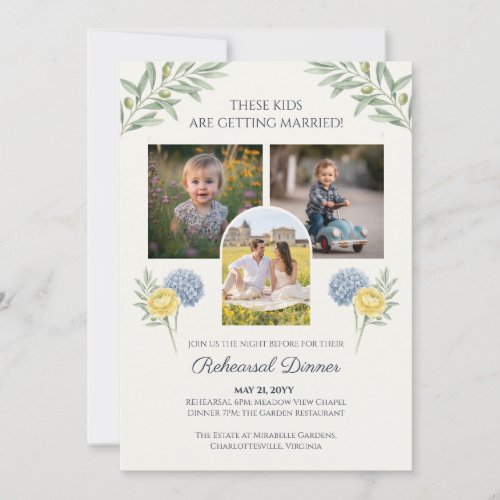 These Kids Are Getting Married Rehearsal Dinner Invitation