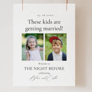 These Kids Are Getting Married Rehearsal Sign Phot