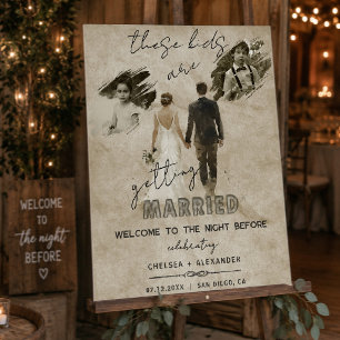 These Kids Are Getting Married Rehearsal Vintage Foam Board