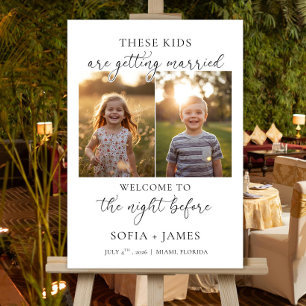 These Kids Are Getting Married Sign: Night Before  Foam Board