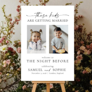 These Kids Are Getting Married Sign: Rehearsal Din Foam Board