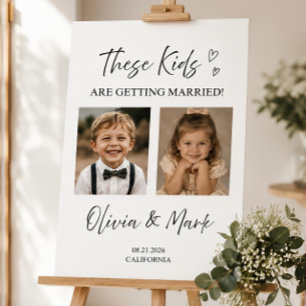 These Kids Are Getting Married Sign Template