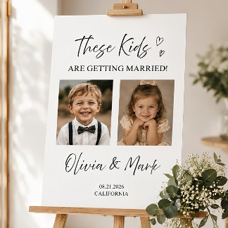 These Kids Are Getting Married Sign Template