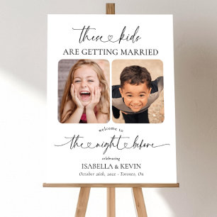 These Kids Are Getting Married Sign, The Night Bef Foam Board