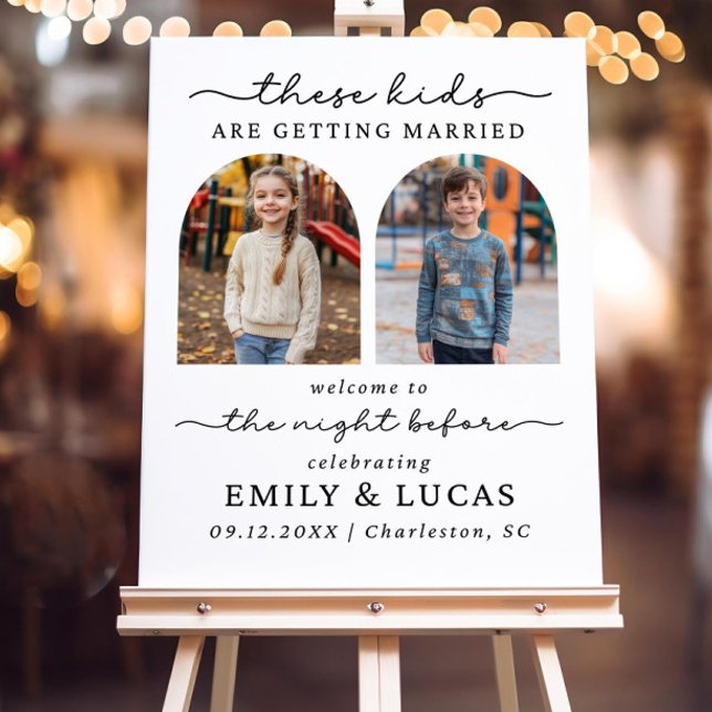These Kids Are Getting Married Sign, The Night Bef Foam Board (Creator Uploaded)