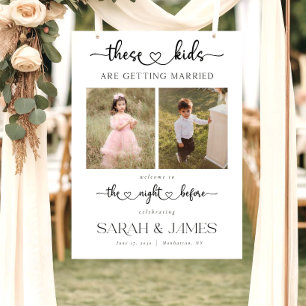 These Kids Are Getting Married Sign, The Night Bef Foam Board