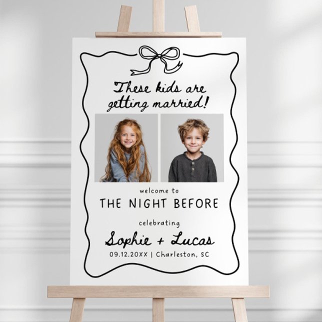 These Kids Are Getting Married Sign, The Night Bef Foam Board (Creator Uploaded)