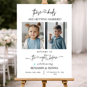 These Kids Are Getting Married Sign, The Night Bef Foam Board