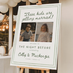 These Kids Are Getting Married Sign, The Night Bef Foam Board