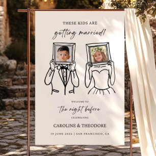 These Kids Are Getting Married Sign with Photo