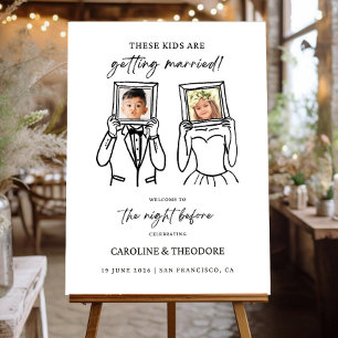 These Kids Are Getting Married Sign with Photo