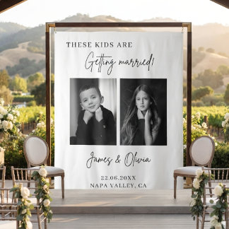 These Kids Are Getting Married Wedding Backdrop