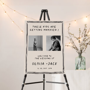 These Kids Are Getting Married Welcome Sign