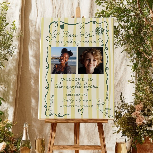 These Kids Photos Rehearsal Dinner Whimsical  Foam Board (These Kids Photos Rehearsal Dinner Whimsical Foam Board)