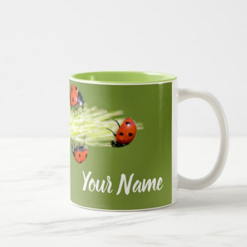 These little ladybugs grant a lucky day Two_Tone  Two_Tone Coffee Mug