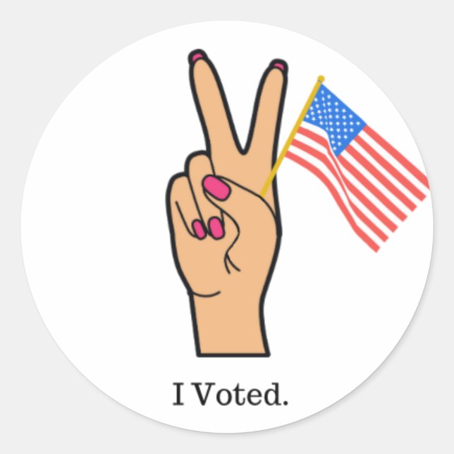 These Nails Voted Classic Round Sticker (Front)