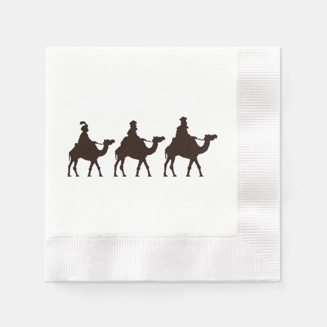 These Three Kings of Orient Are Christmas Drawing Napkins (Front)