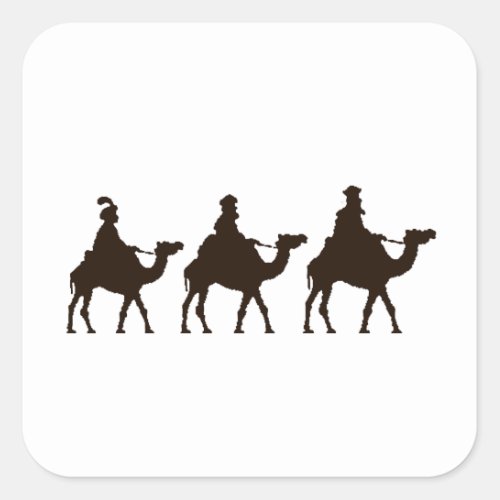 These Three Kings of Orient Are Christmas Drawing Square Sticker