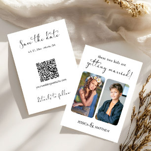 These Two Kids are Getting Married Childhood Photo Save The Date