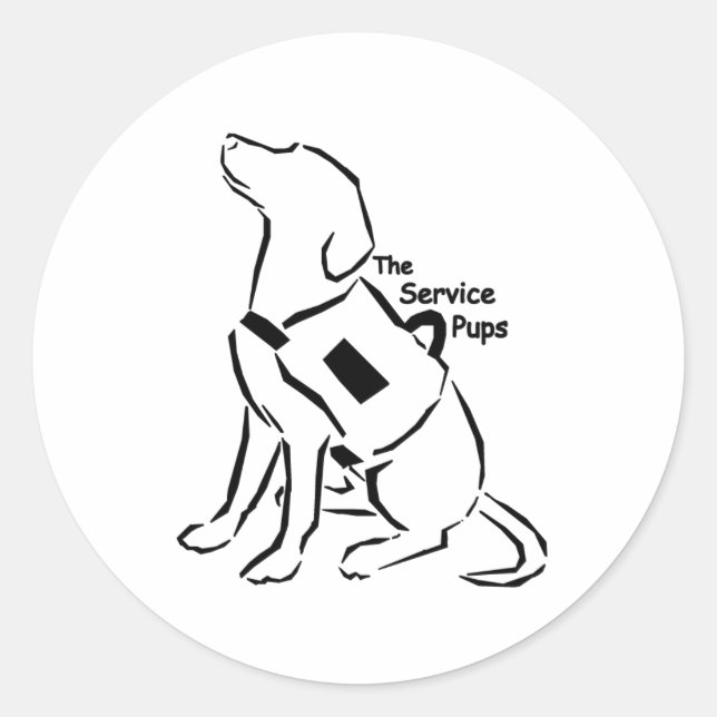 TheServicePups-Stickers Classic Round Sticker (Front)