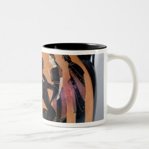 Theseus Fighting the Minotaur Two_Tone Coffee Mug