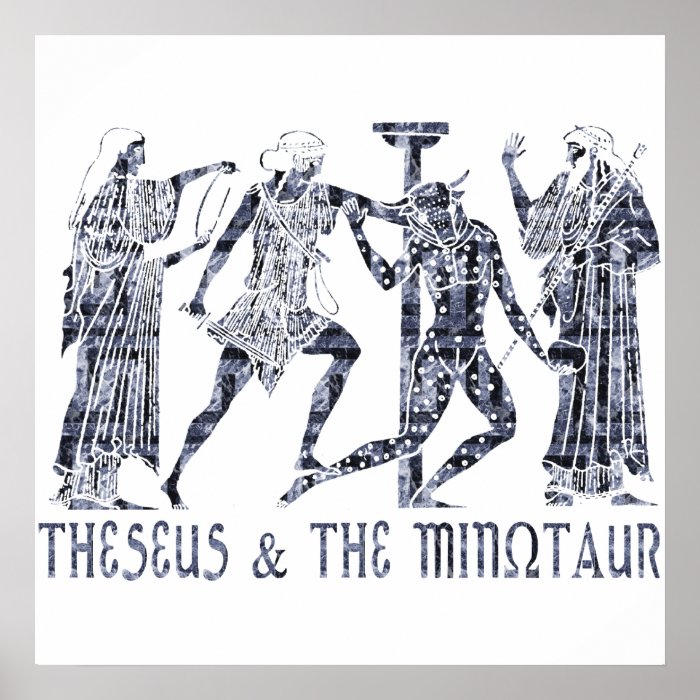 Theseus & The Minotaur Print