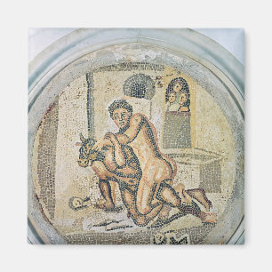 Theseus wrestling with the Minotaur Magnet