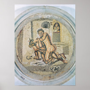 Theseus wrestling with the Minotaur Poster