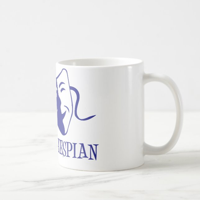 thespian blue coffee mug (Right)