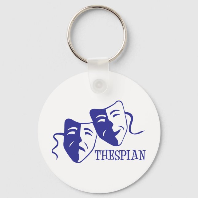 thespian blue keychain (Front)