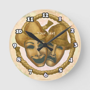Thespian Cowboy Round Clock