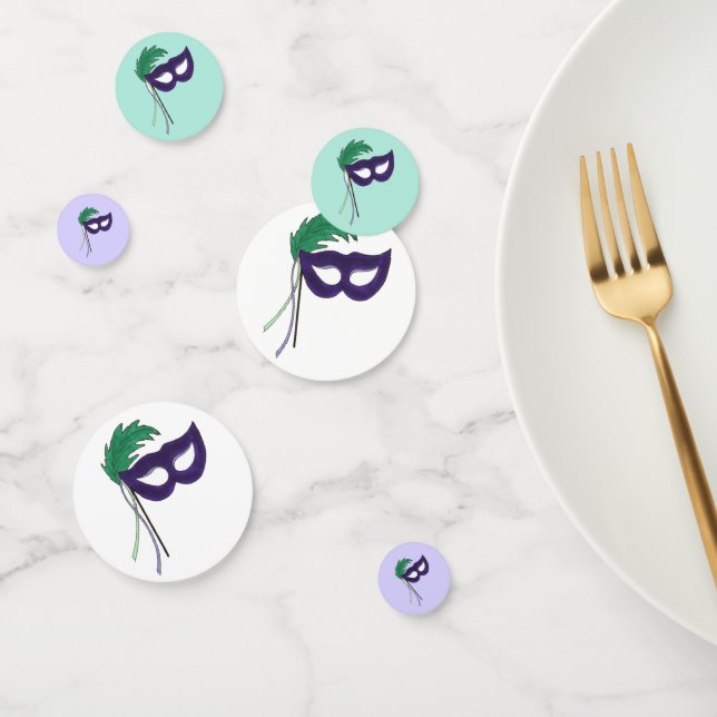 Thespian Drama Theatre Masquerade Mask Mardi Gras Confetti (Group)