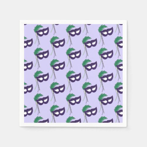 Thespian Drama Theatre Masquerade Mask Mardi Gras Napkins