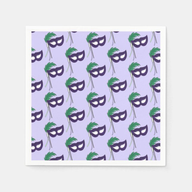 Thespian Drama Theatre Masquerade Mask Mardi Gras Napkins (Front)