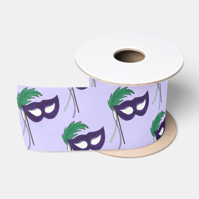 Thespian Drama Theatre Masquerade Mask Mardi Gras Satin Ribbon (Spool)