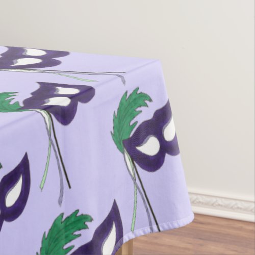 Thespian Drama Theatre Masquerade Mask Mardi Gras Tablecloth