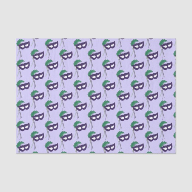 Thespian Drama Theatre Masquerade Mask Mardi Gras Tissue Paper (Front)