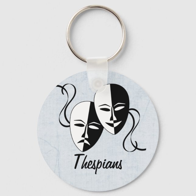Thespian Masks Customizable Keychain (Front)