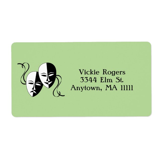 Thespian Masks Label (Front)