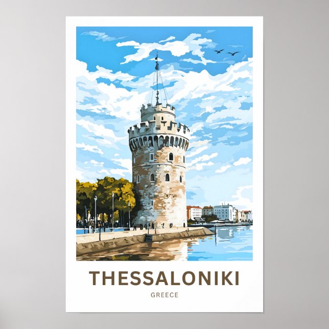 Thessaloniki Greece Travel Print (Front)