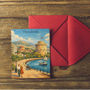 Thessaloniki Greece Vintage Travel Postcard